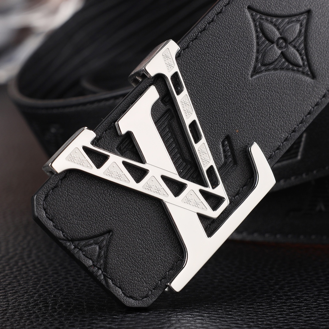 路易威登㊙️原单高端品质🎗专柜官网同步🌟支持NFC感应💎宽度3.8精美钢扣头💯意大利进口头层小牛皮原版花