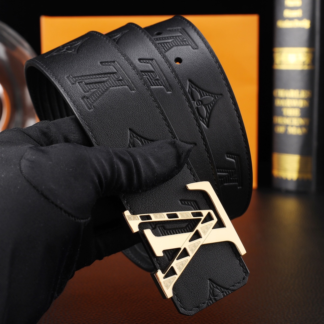 路易威登㊙️原单高端品质🎗专柜官网同步🌟支持NFC感应💎宽度3.8精美钢扣头💯意大利进口头层小牛皮原版花