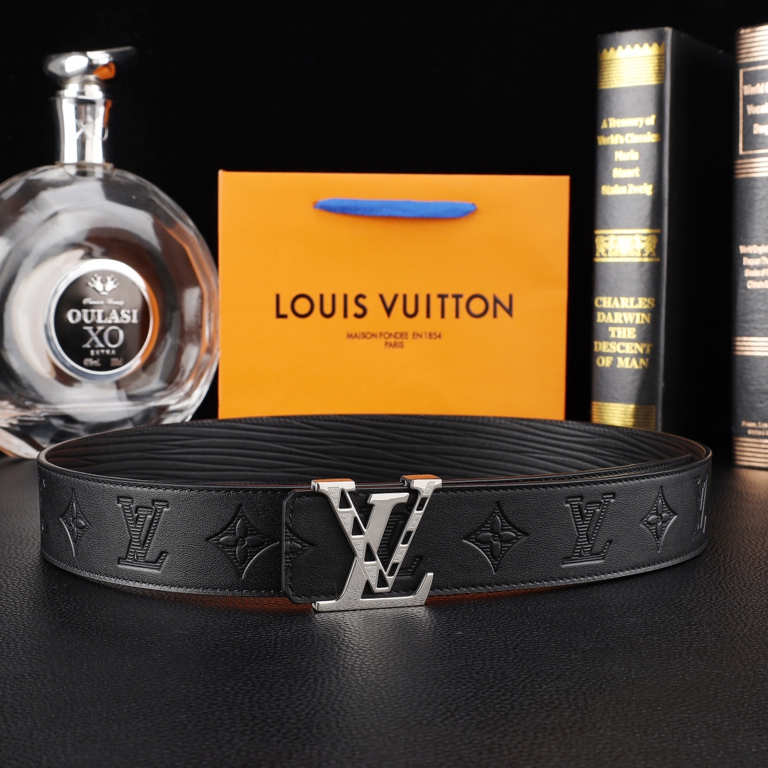 路易威登㊙️原单高端品质🎗专柜官网同步🌟支持NFC感应💎宽度3.8精美钢扣头💯意大利进口头层小牛皮原版花