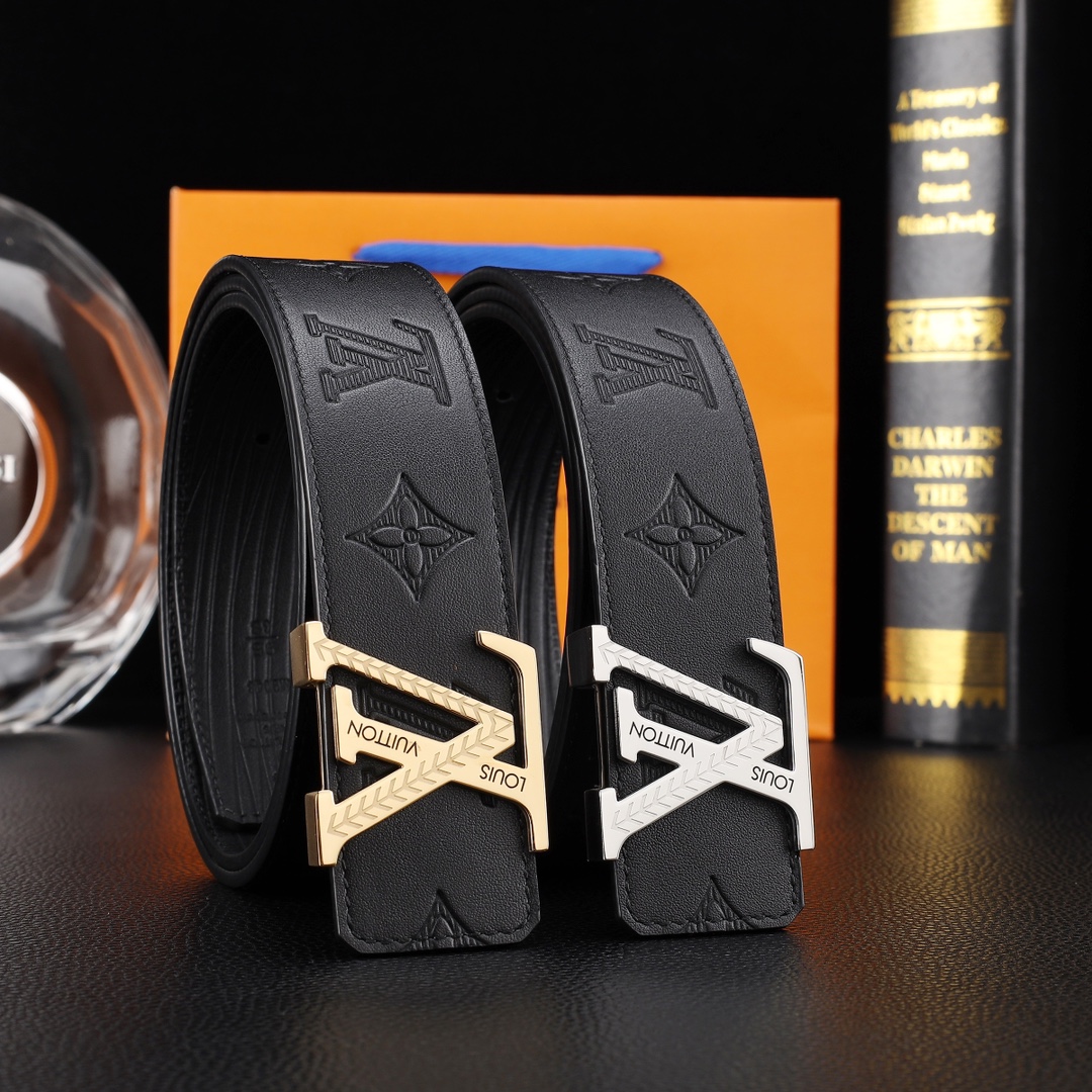 路易威登㊙️原单高端品质🎗专柜官网同步🌟支持NFC感应💎宽度3.8精美钢扣头💯意大利进口头层小牛皮原版花