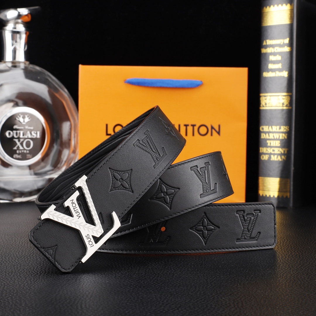 路易威登㊙️原单高端品质🎗专柜官网同步🌟支持NFC感应💎宽度3.8精美钢扣头💯意大利进口头层小牛皮原版花