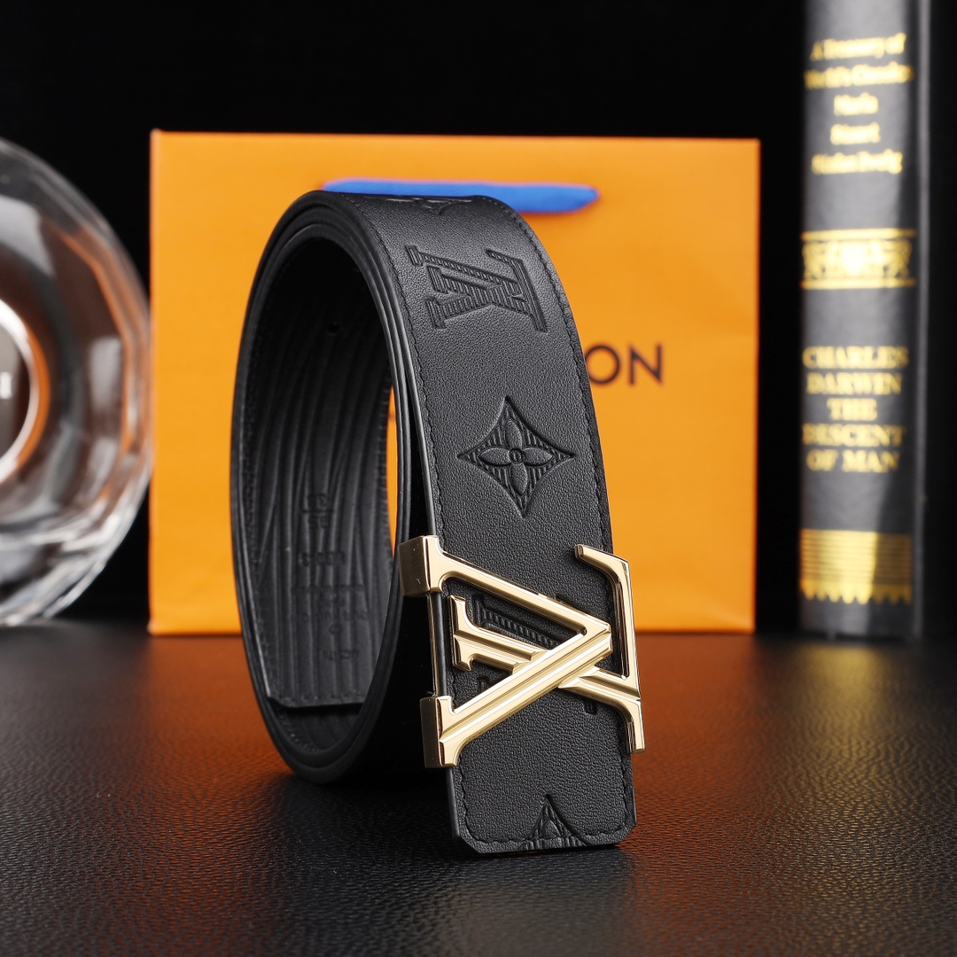 路易威登㊙️原单高端品质🎗专柜官网同步🌟支持NFC感应💎宽度3.8精美钢扣头💯意大利进口头层小牛皮原版花