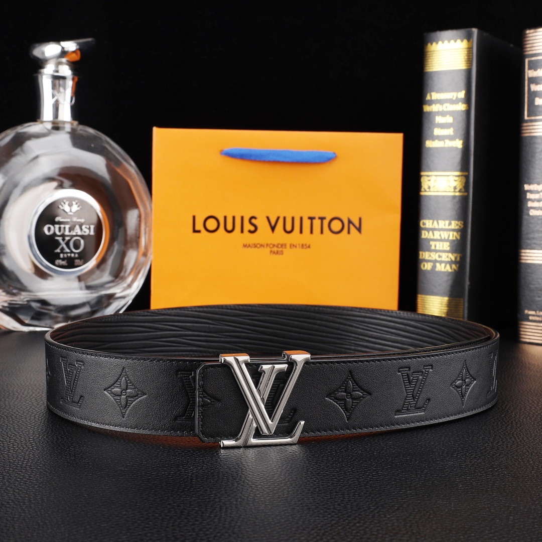 路易威登㊙️原单高端品质🎗专柜官网同步🌟支持NFC感应💎宽度3.8精美钢扣头💯意大利进口头层小牛皮原版花