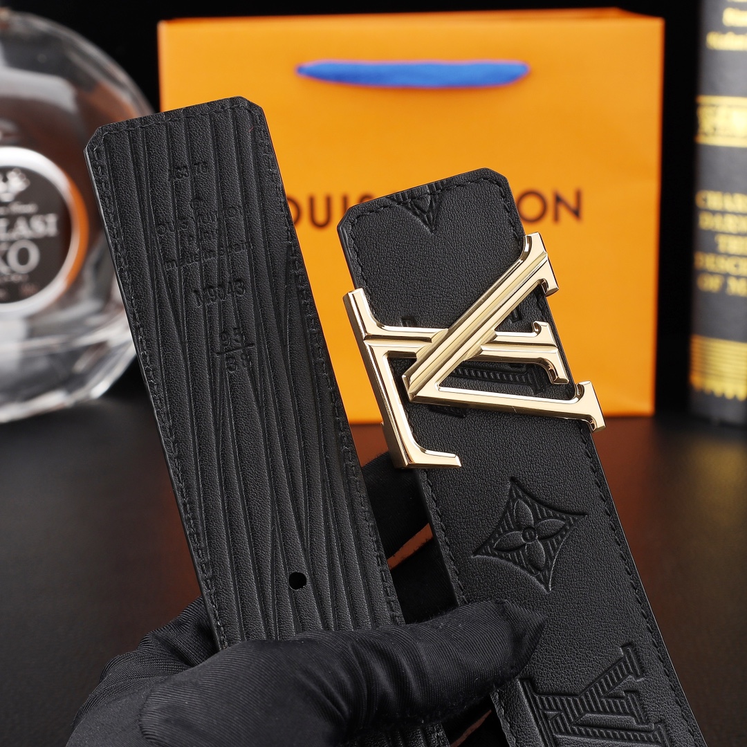 路易威登㊙️原单高端品质🎗专柜官网同步🌟支持NFC感应💎宽度3.8精美钢扣头💯意大利进口头层小牛皮原版花