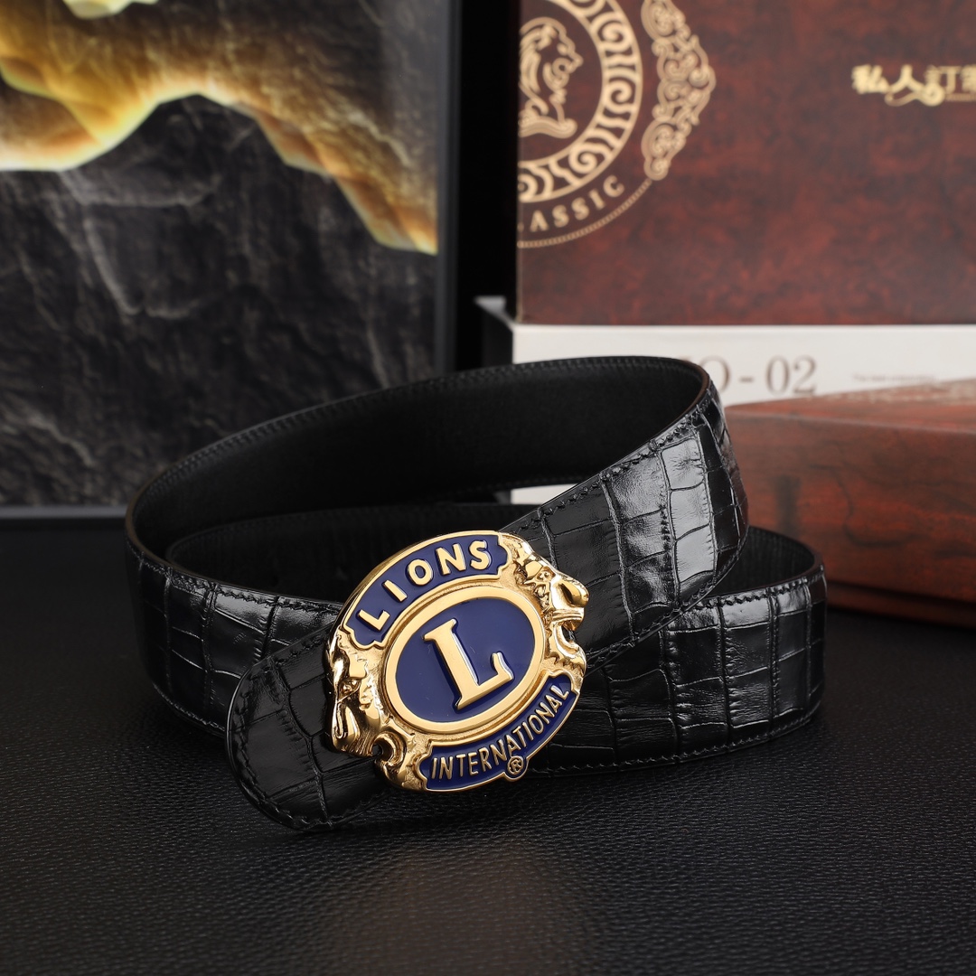路易威登男士冲孔腰带- 宽度38MM 316精品钢扣  永不掉色 精工打造  压花工艺 手感柔软 创