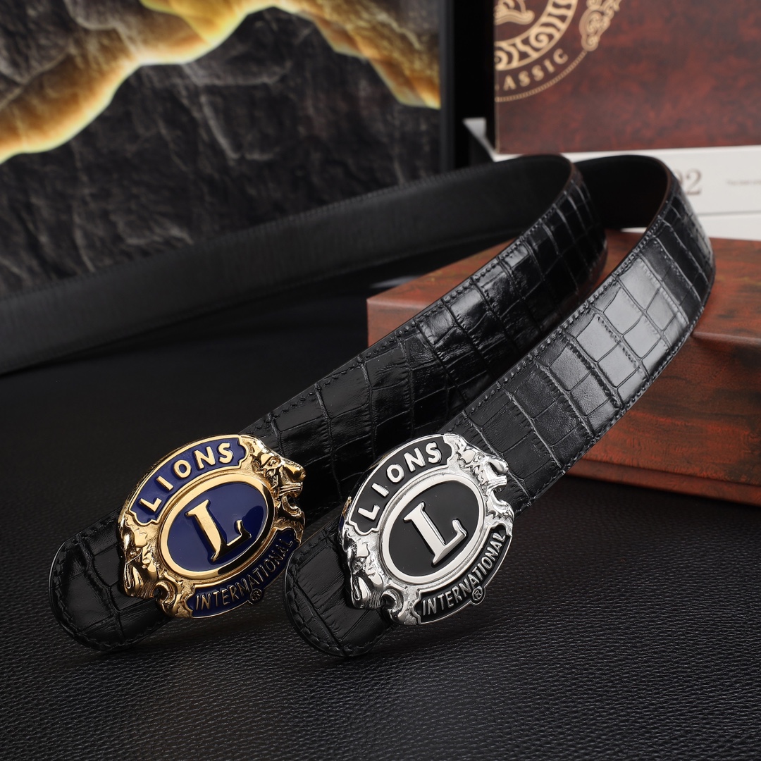 路易威登男士冲孔腰带- 宽度38MM 316精品钢扣  永不掉色 精工打造  压花工艺 手感柔软 创