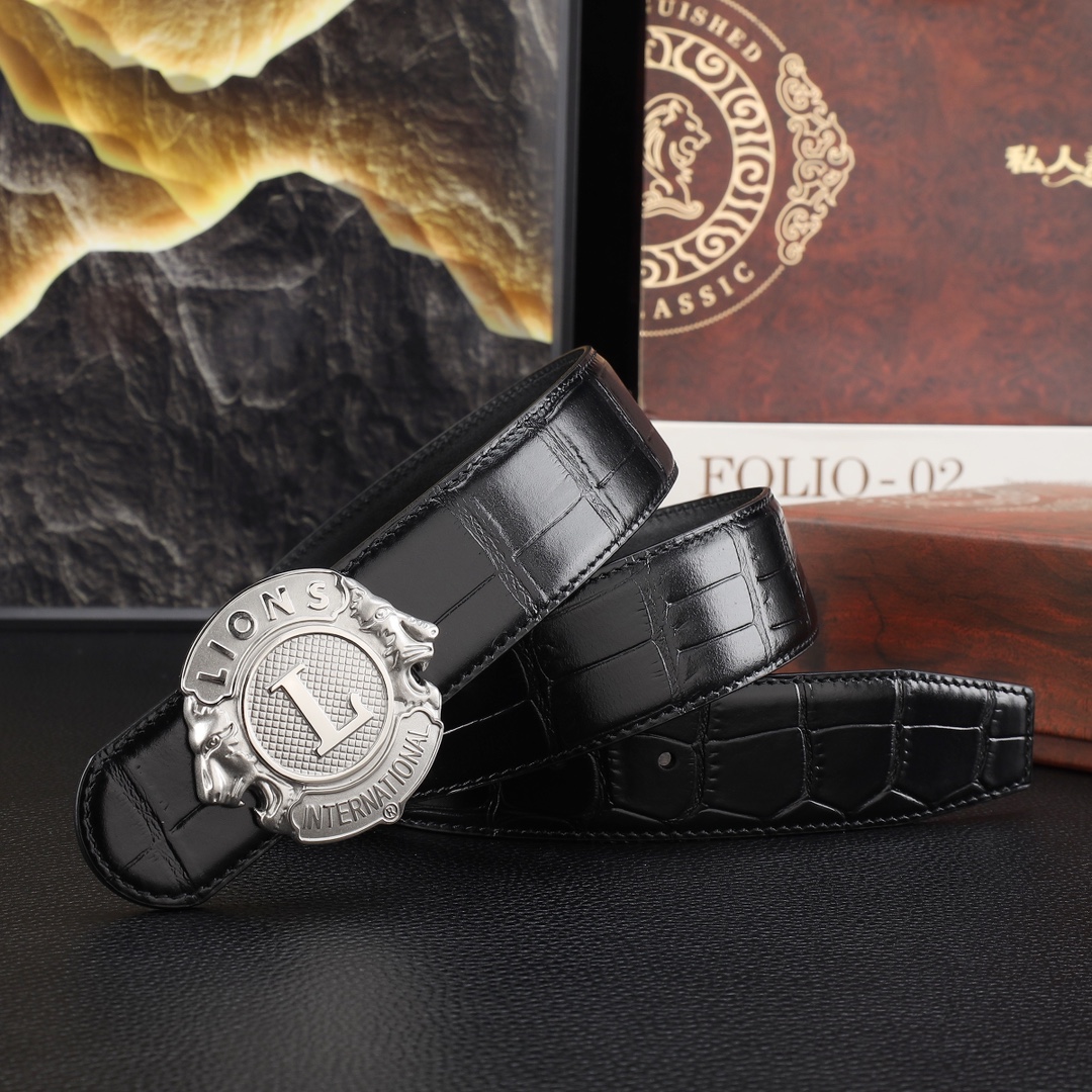 路易威登男士冲孔腰带- 宽度38MM 316精品钢扣  永不掉色 精工打造  压花工艺 手感柔软 创