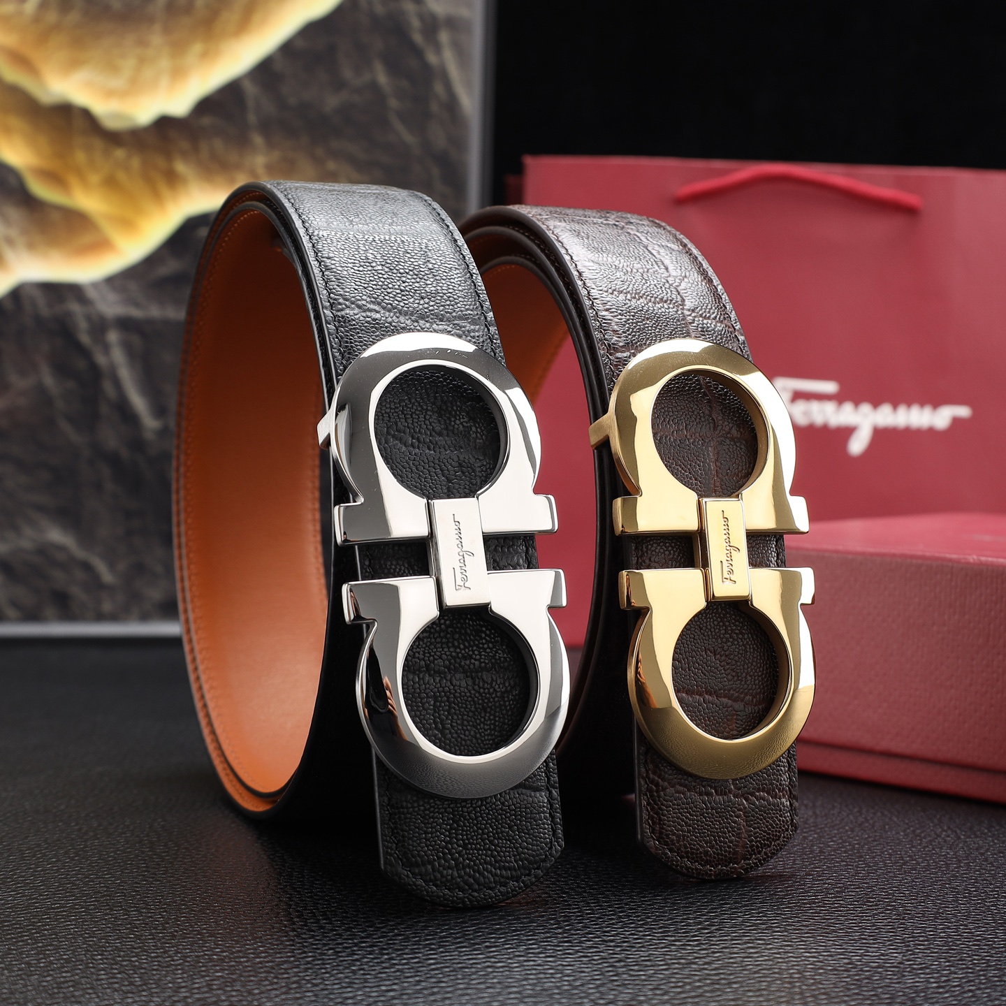 菲挂格慕男士冲孔腰带- 宽度38MM 316精品钢扣  永不掉色 精工打造  压花工艺 手感柔软 古