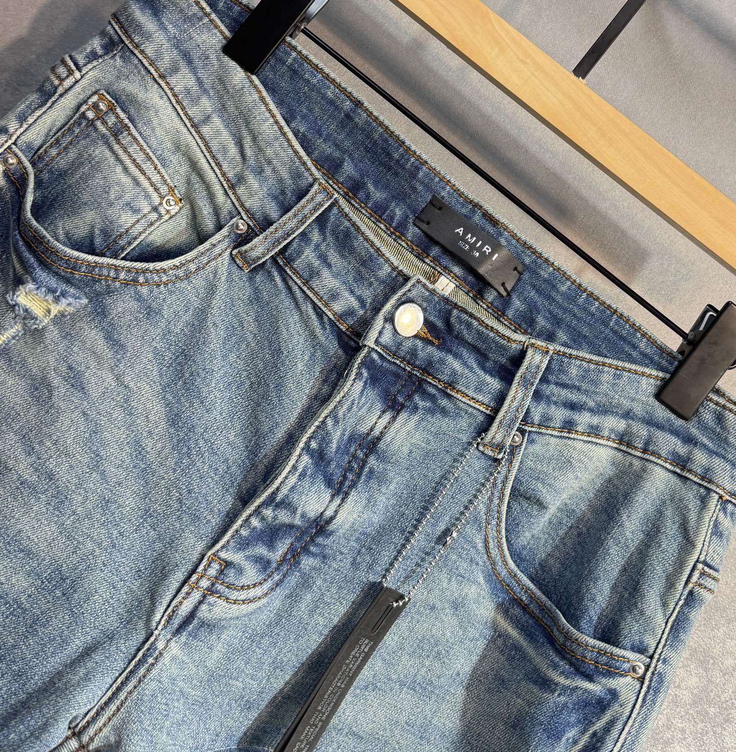 AMIRI 25ss New Jeans: Comfortable, Luxury, High-Quality Turkish Cotton, Straight-Fit, Stylish Choice - 图片 4