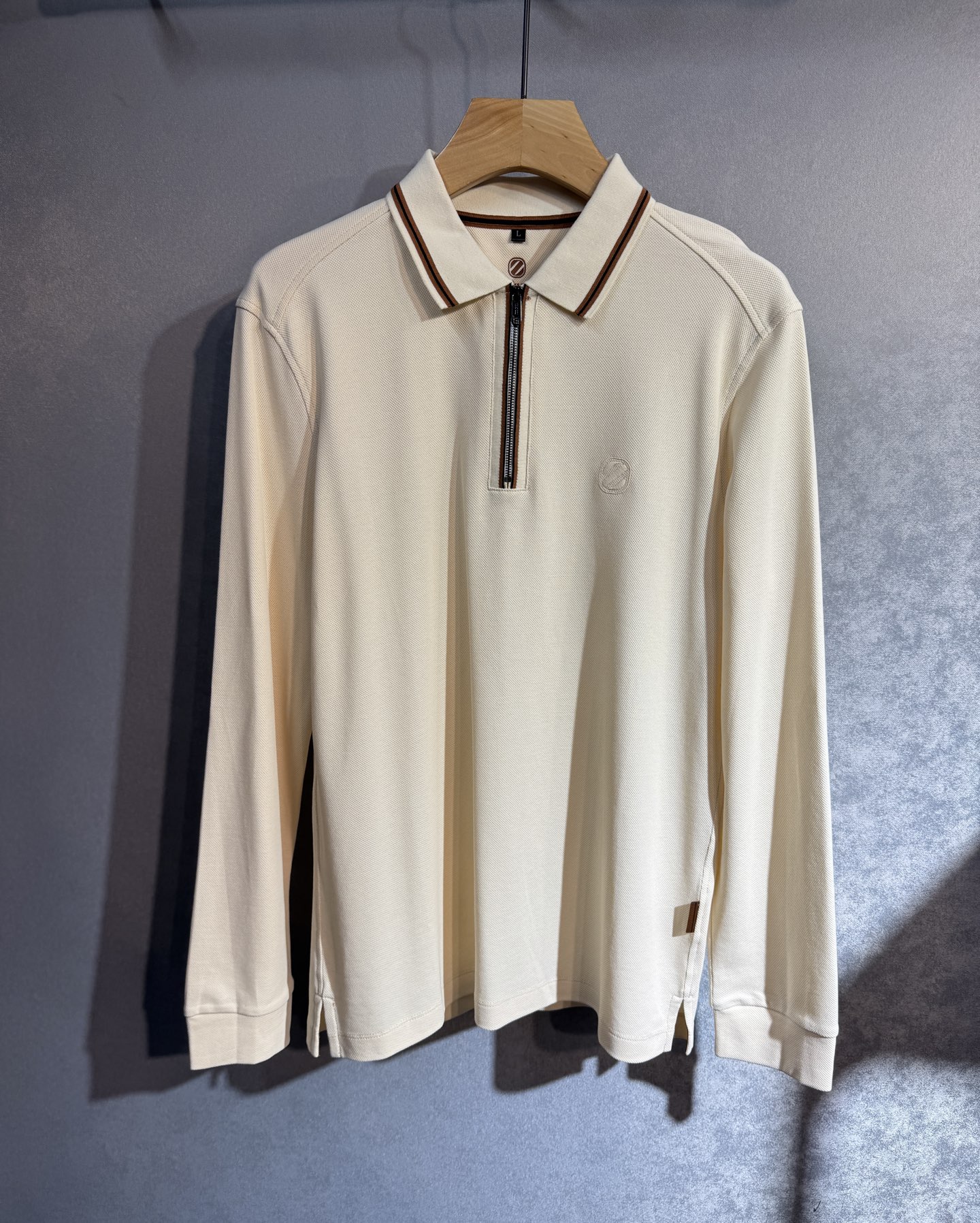 🔥 ZEGNA 杰尼亚25SS新款秋冬长袖 最高版本客供定制高端朱地面料简单时尚款，螺纹拼色螺纹配色超级