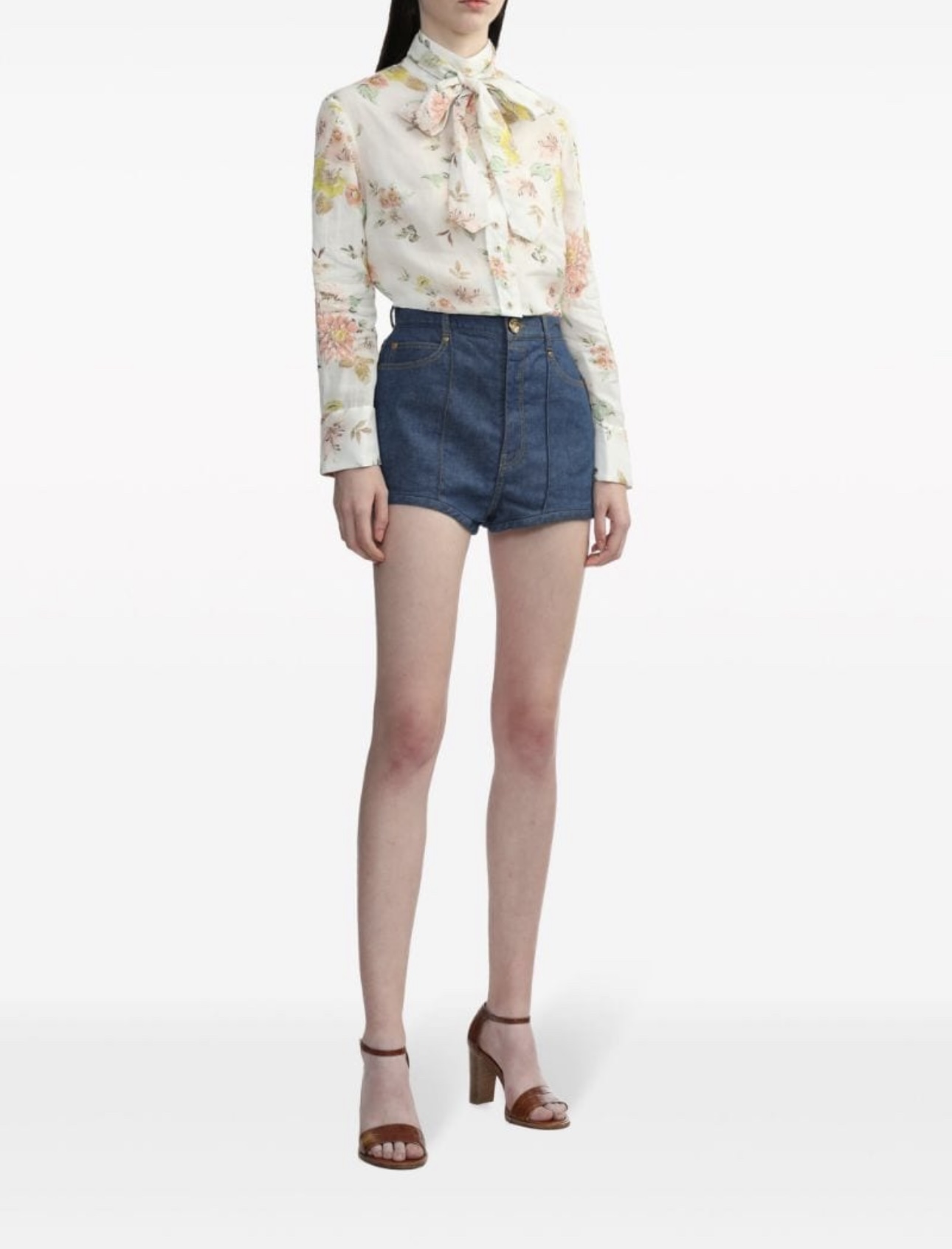 Zimmermann 25 Spring/Summer Cowboy Denning Series Shorts in Sizes 0-3. - 图片 3