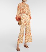 Zimmermann Clothing Pants & Trousers Shirts & Blouses Brown Weave Spring/Summer Collection Fashion
