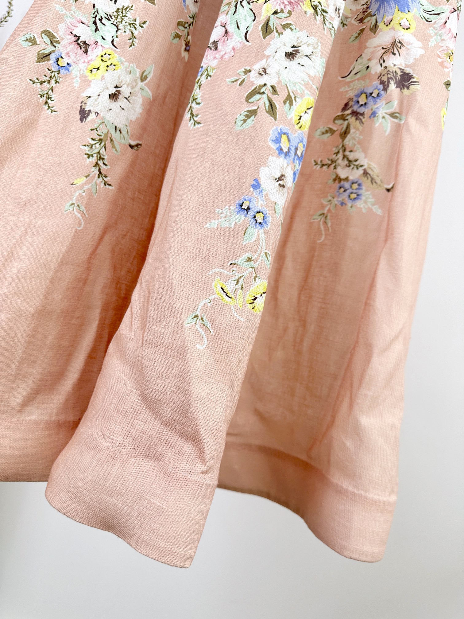 Zimmermann Matchmaker Linen Midi Dress - Floral Button High Neck Lantern Sleeve 9 i1703742247 1875 0