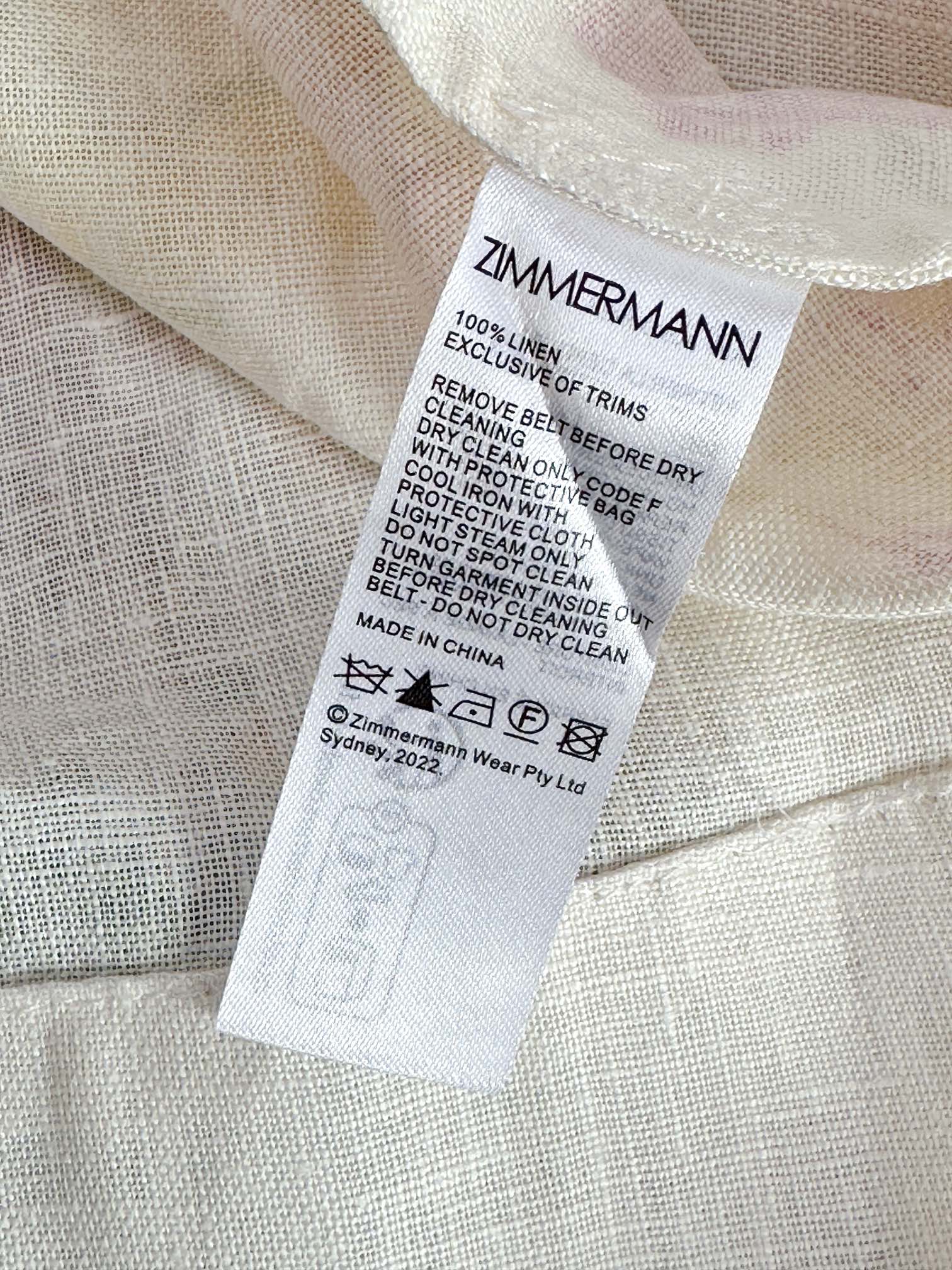 Zimmermann Natura Linen Mini Dress with Lantern Sleeves and Detachable Belt 5 i1712555063 9622 2