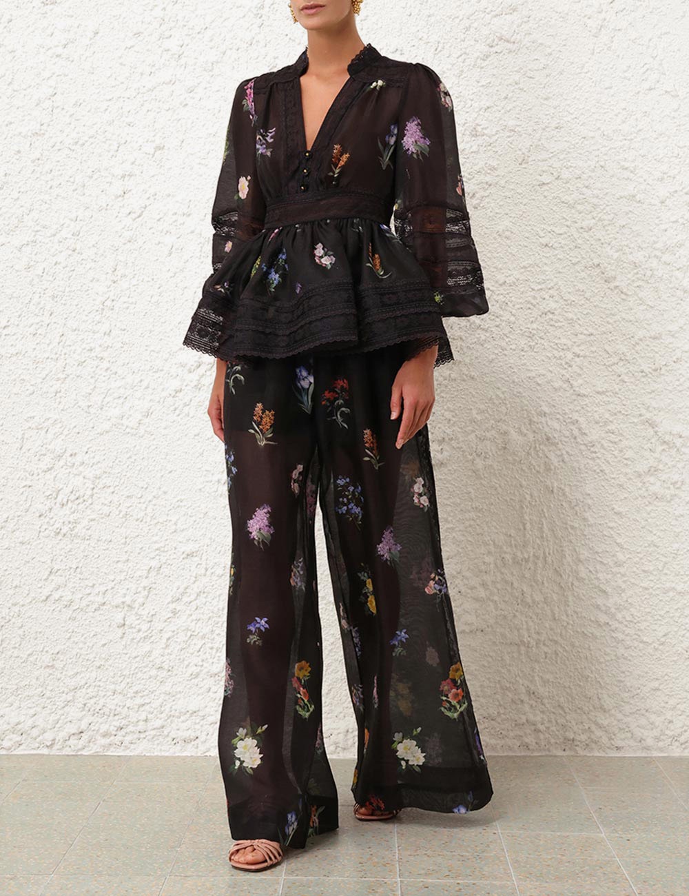 Zimmermann Clothing Pants & Trousers Shirts & Blouses Splicing Lace Spring/Summer Collection