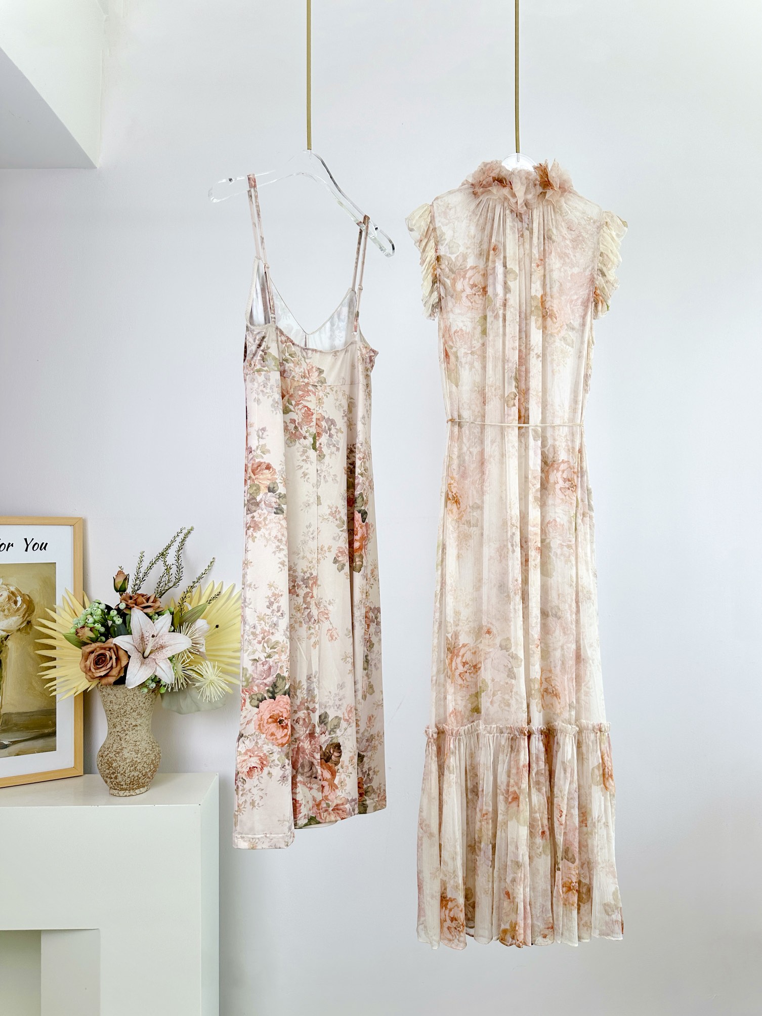 Zimmermann Illustration Chiffon Midi Dress - Floral Accents & Ruffle Details 3 i1725686951 411 0