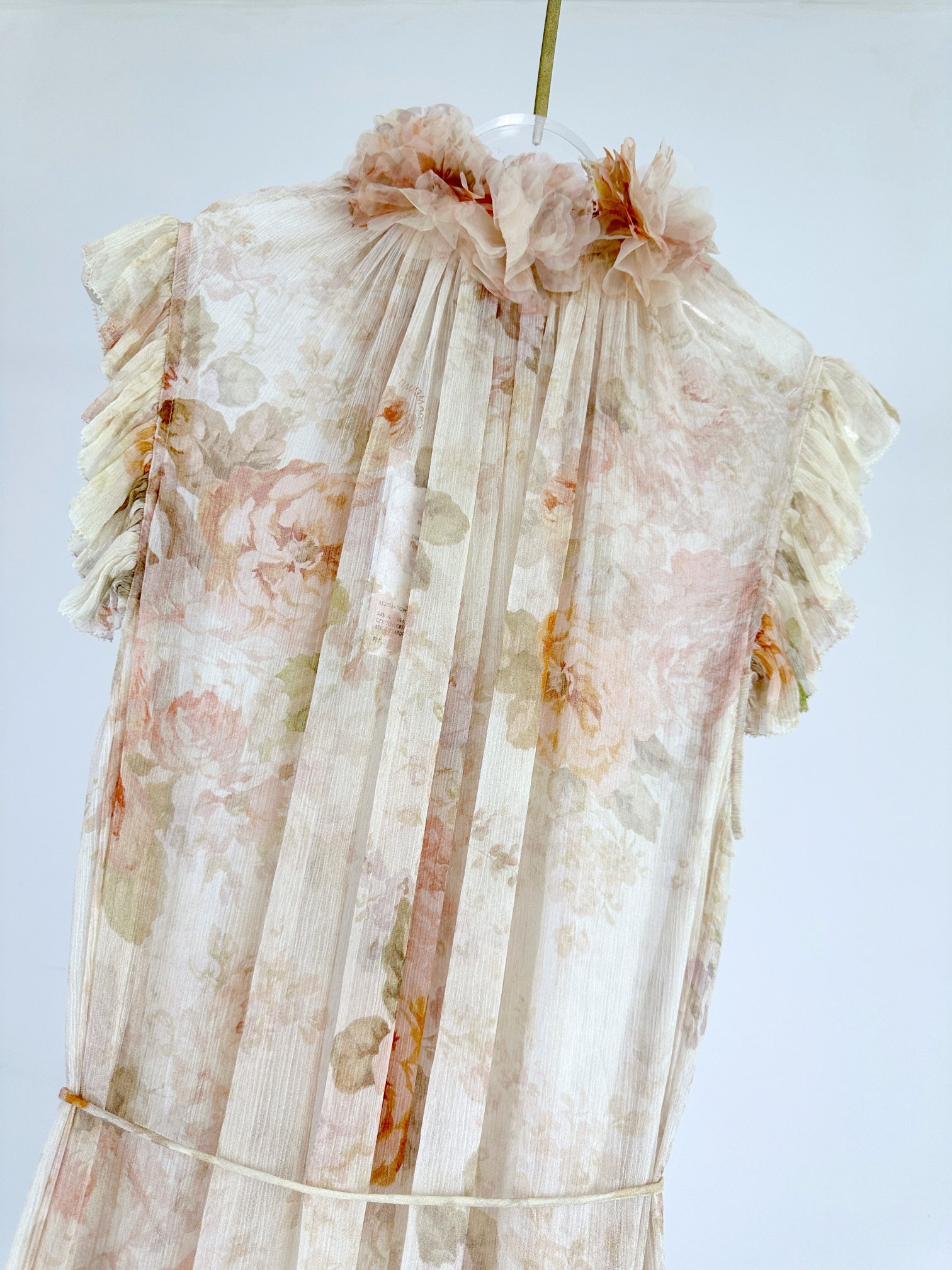 Zimmermann Illustration Chiffon Midi Dress - Floral Accents & Ruffle Details 4 i1725686951 4857 1