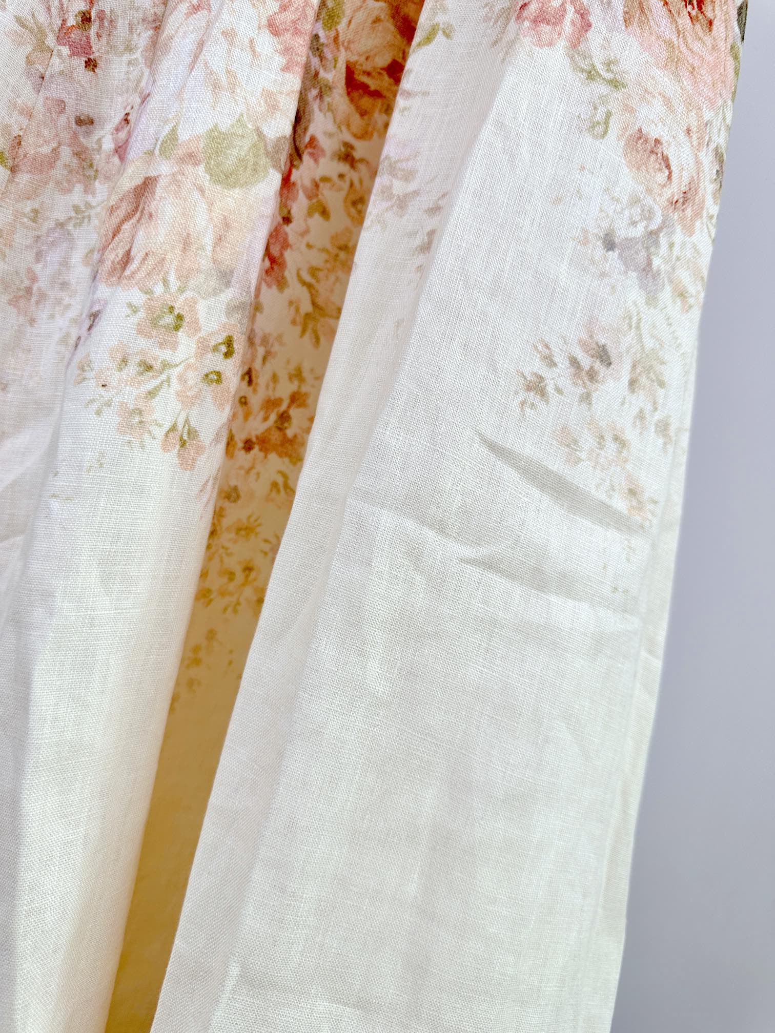 Zimmermann Illustration Linen Midi Dress with Lantern Sleeves and Belt 9 i1726119590 6171 4
