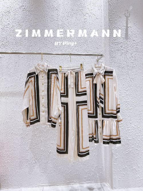 Zimmermann Stripe Print Set: Shirt, Pants, and Mini Dress Collection 1 Zimmermann Stripe Print Set: Shirt, Pants, and Mini Dress Collection