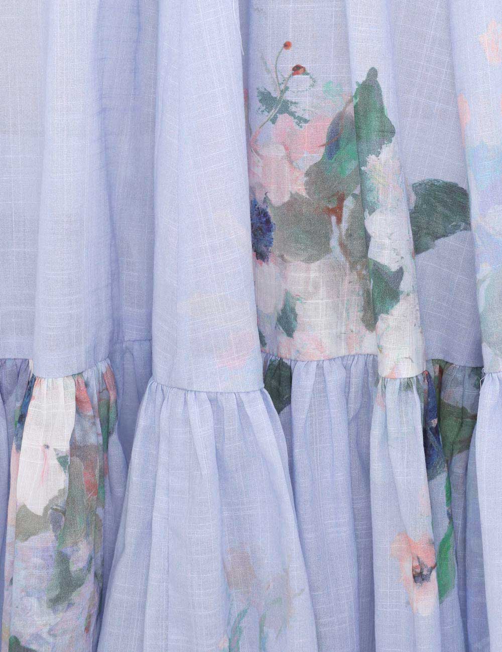 Lilac Floral Cutout Halter Dress