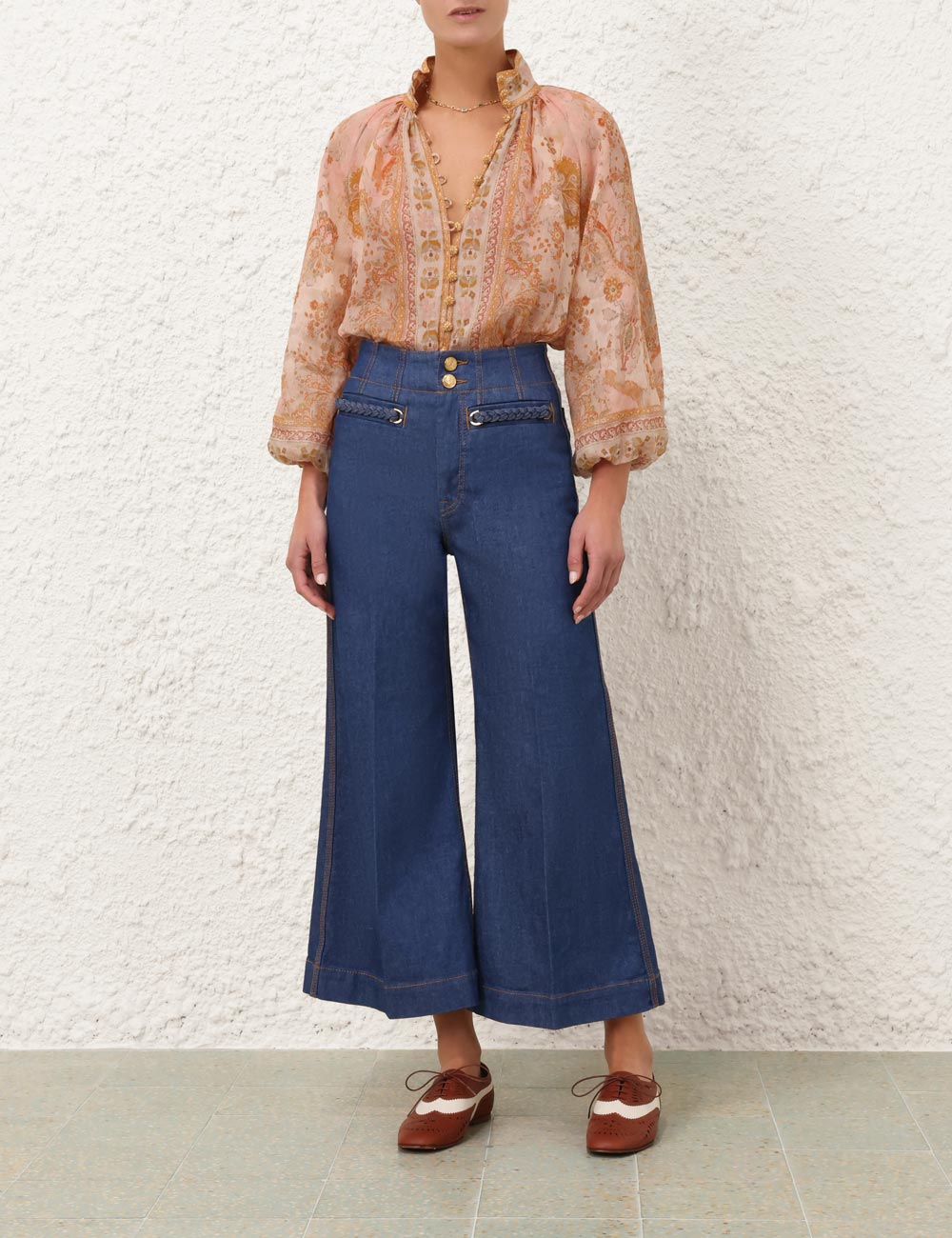 New Zimmermann 25 Spring and Summer Collection: “Wylie Cowboy” Wide Leg Jeans (Sizes 0-3)