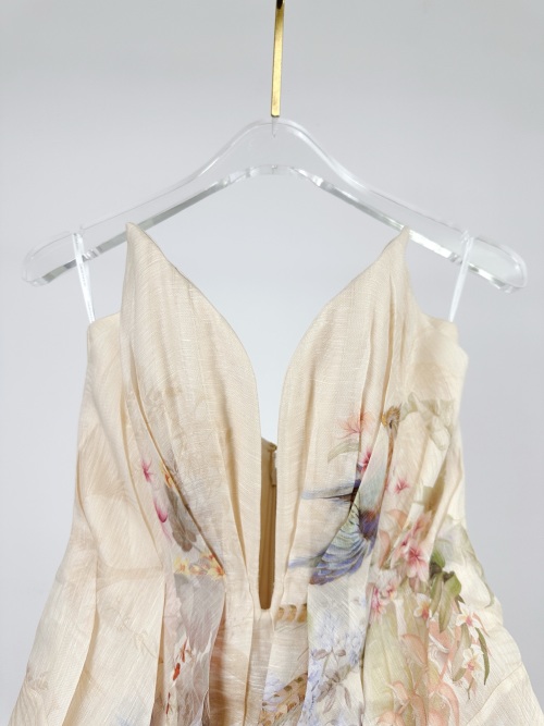 Illuminate Draped Mini Dress, Silk Linen Strapless with Floral Print 1 Illuminate Draped Mini Dress, Silk Linen Strapless with Floral Print