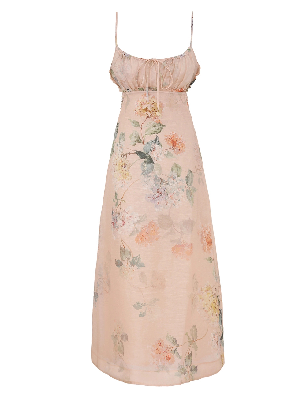 Zimmermann 25 Spring Summer Collection: Illuminate Peach Embroidery Midi Dress – Fresh and Elegant Design. - 图片 3