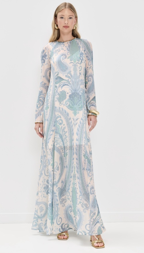 Zimmermann Illuminate Blue Agate Pattern Maxi Dress | Summer Collection 1 Zimmermann Illuminate Blue Agate Pattern Maxi Dress | Summer Collection
