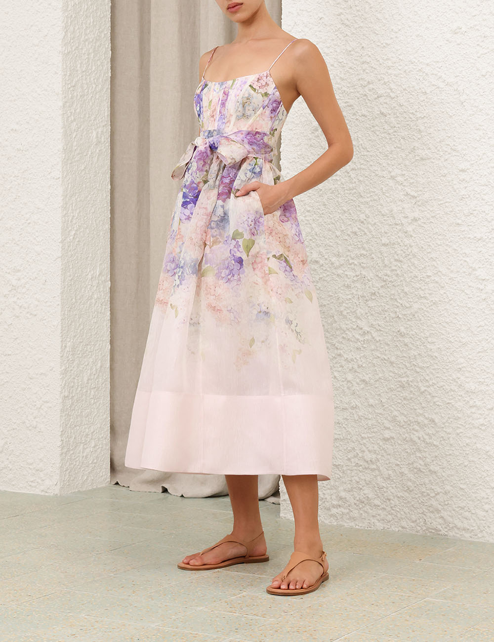 New Zimmermann 25 Spring/Summer Collection: Multicolour Embroidery Midi Dress #F2561 - 图片 2