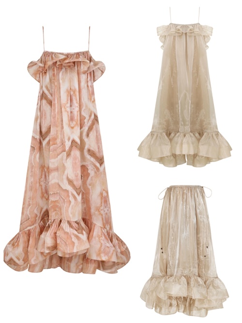 Zimmermann Guava/Golden Agate Dresses & Skirt, Ruffled Trim, Midi & Maxi Length 1 Zimmermann Guava/Golden Agate Dresses & Skirt, Ruffled Trim, Midi & Maxi Length