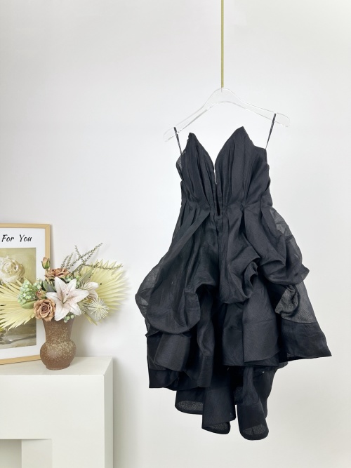 Illuminate Black Draped Mini Dress, Silk Linen Strapless, Asymmetrical Hem 1 Illuminate Black Draped Mini Dress, Silk Linen Strapless, Asymmetrical Hem