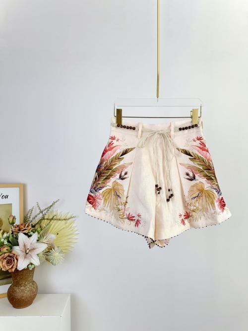 Zimmermann Ascension Floral Linen Shorts with Wood Bead Detail - Spring/Summer 1 Zimmermann Ascension Floral Linen Shorts with Wood Bead Detail - Spring/Summer