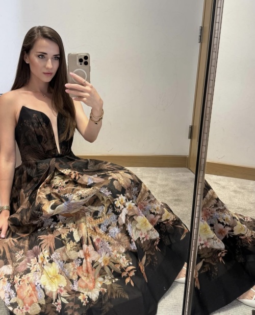 Zimmermann Illuminate Floral Print Strapless Midi Dress - Ivory/Black 1 Zimmermann Illuminate Floral Print Strapless Midi Dress - Ivory/Black