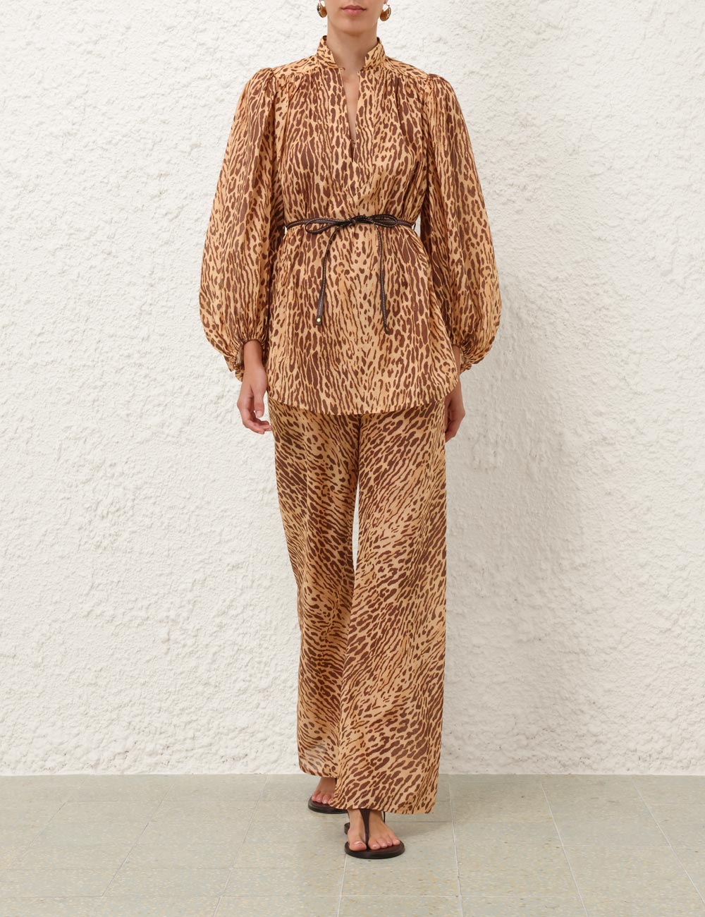 Zimmermann 25 Spring Summer Collection: Cascadian Panther Print Top and Pants