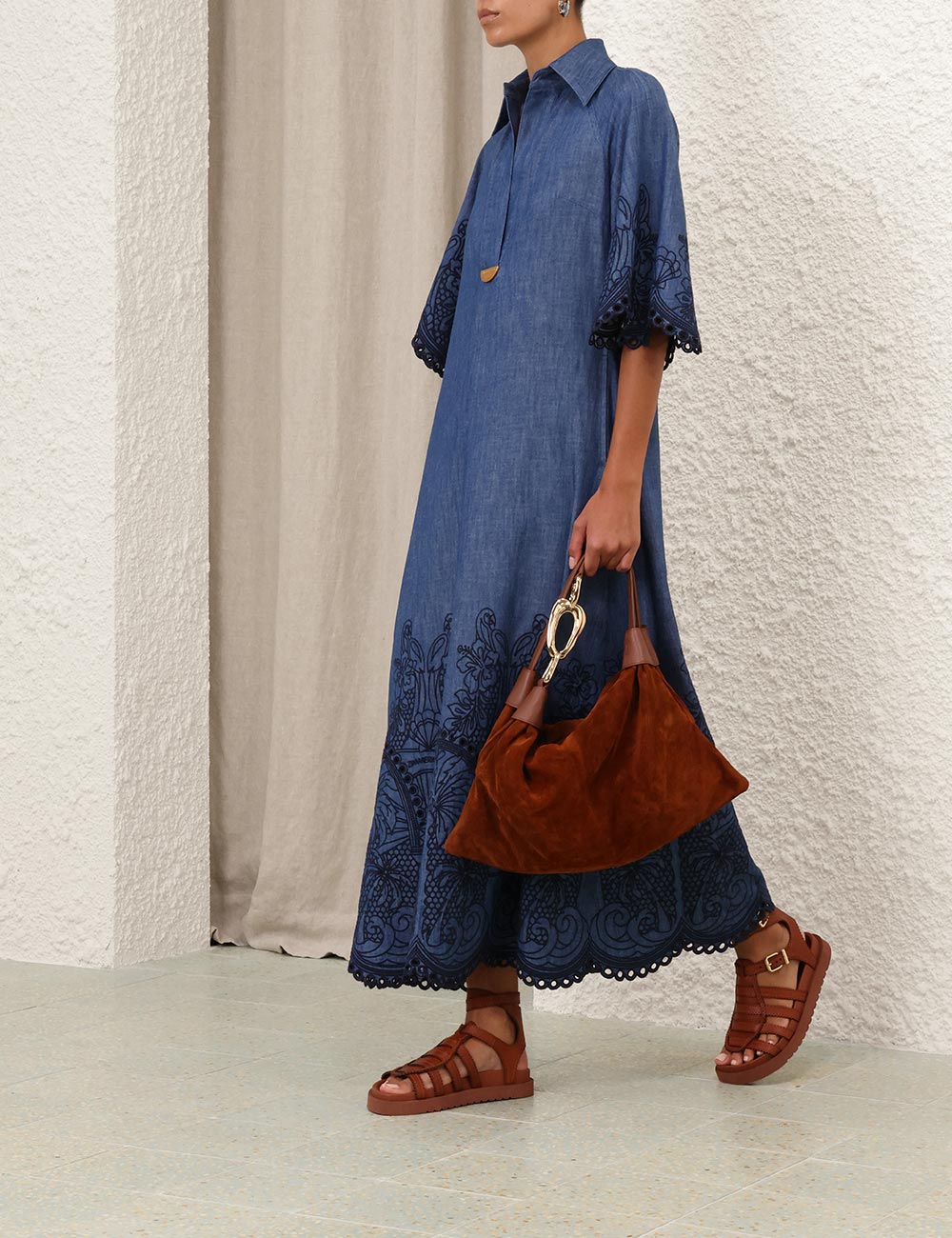 New Zimmermann 25 Spring and Summer Collection: Coco Cowboy Embroidery Midi Dress. - 图片 5