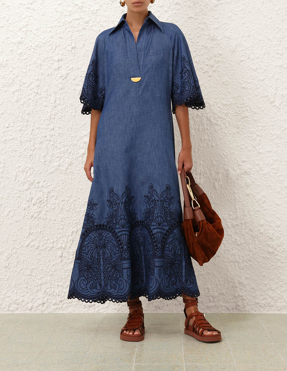 New Zimmermann 25 Spring and Summer Collection: Coco Cowboy Embroidery Midi Dress. - 图片 4