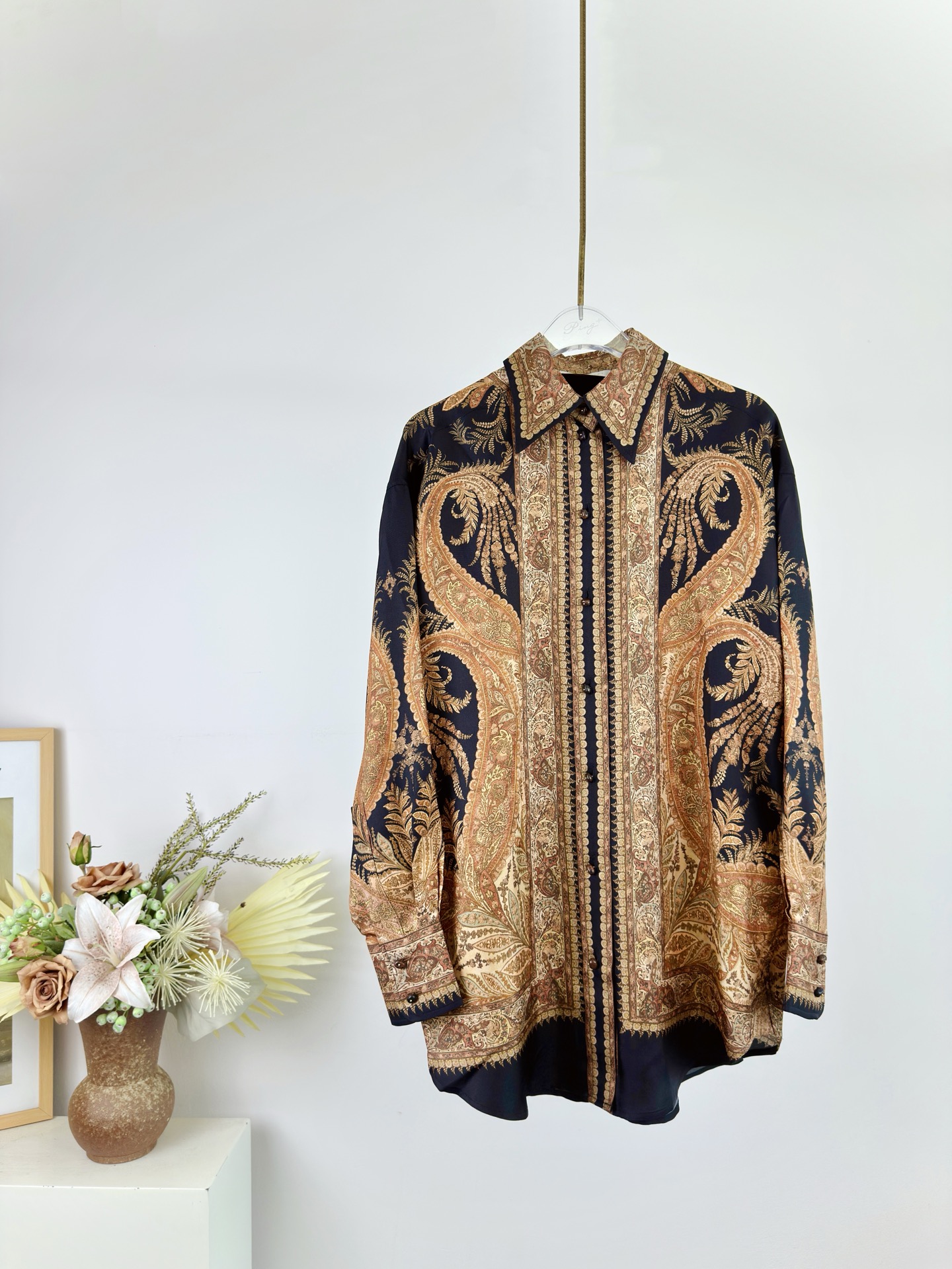 Zimmermann Chemise Hypnotic en Soie Imprimée Paisley pour Femme