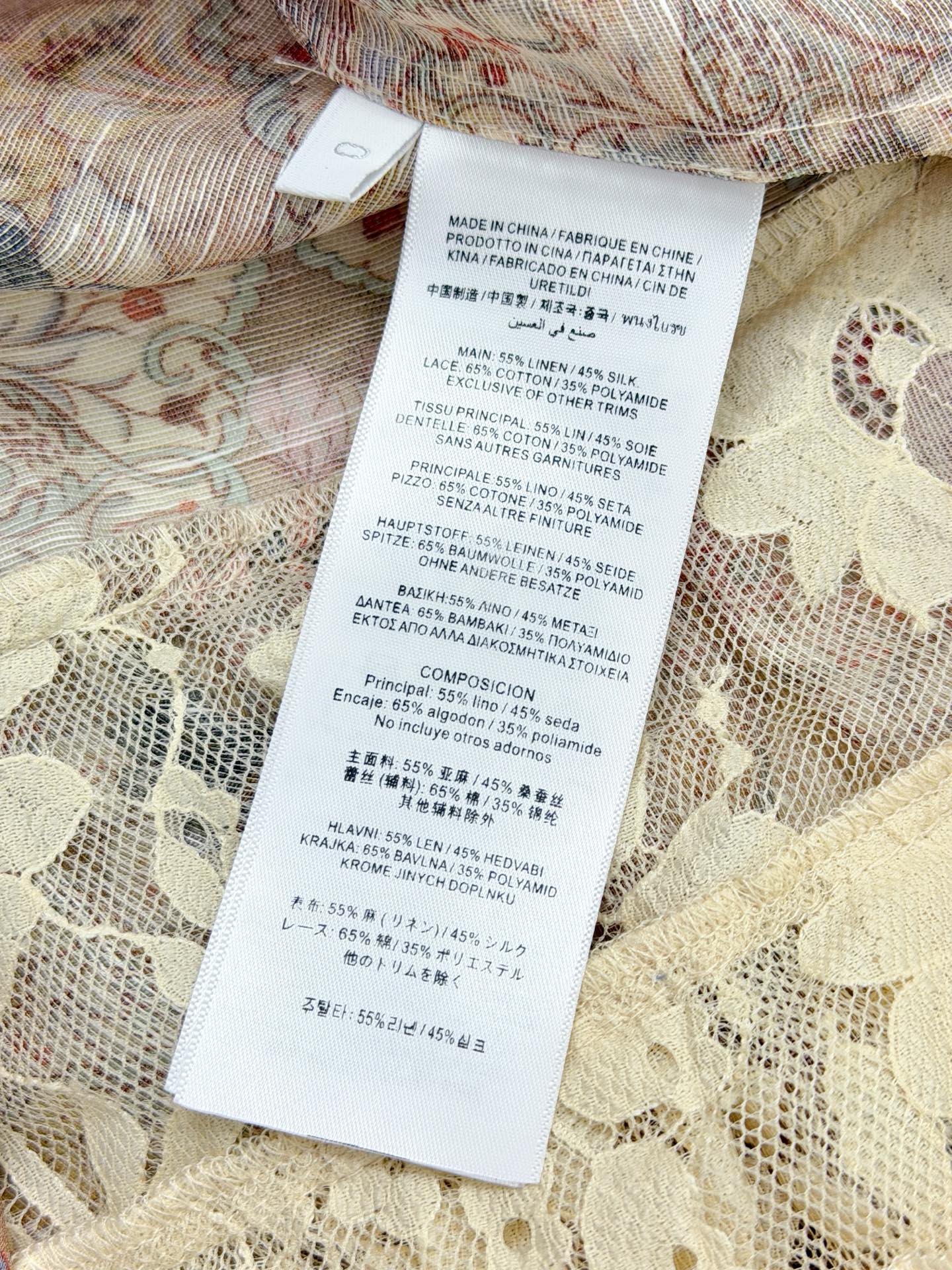 짐머만 트위스티드 로맨스 실크 린넨 레이스업 미니 원피스 46039 이미지 4