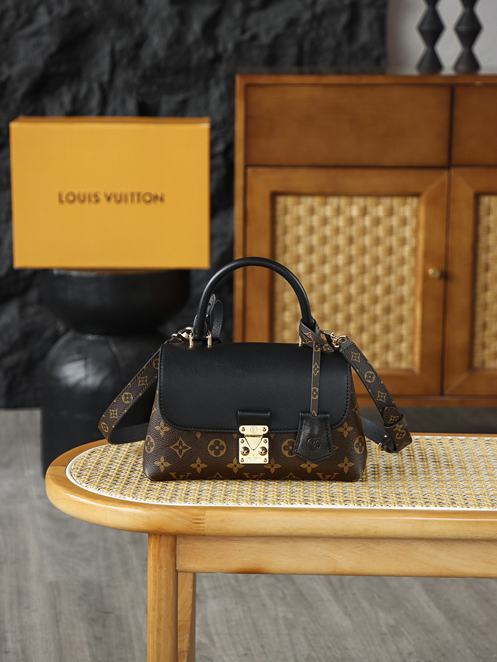 Louis Vuitton Madeleine BB Monogram Canvas Handbag with S-Lock