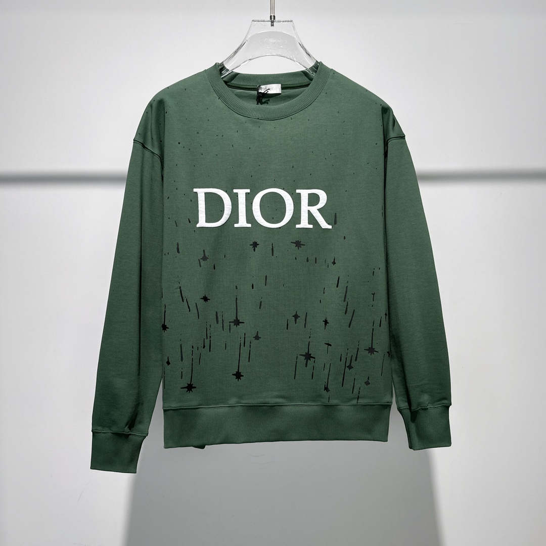 Dior Kleding Sweatshirts Zwart Groen Katoen Herfst/winter collectie