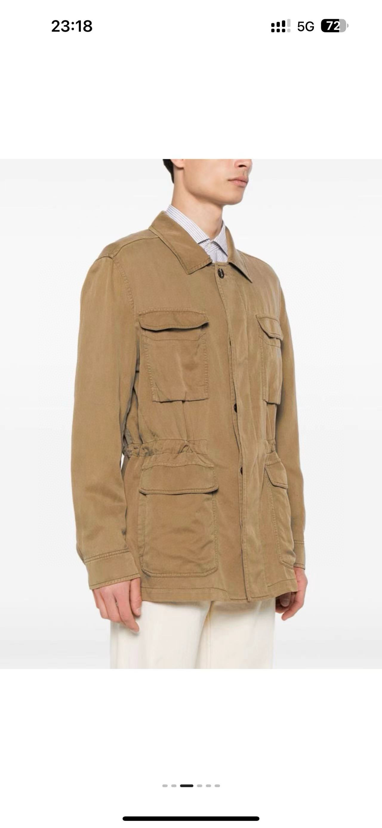 重奢经典！Brioni天丝纯棉混纺多口袋翻领腰部抽绳衬衫式猎装夹克外套！永不落幕的款式可以一直穿，一直经