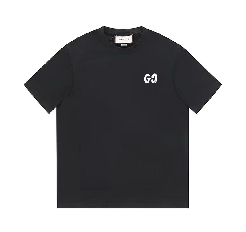 Gucci Clothing T-Shirt Apricot Color Black Printing Unisex Spring/Summer Collection Fashion Short Sleeve