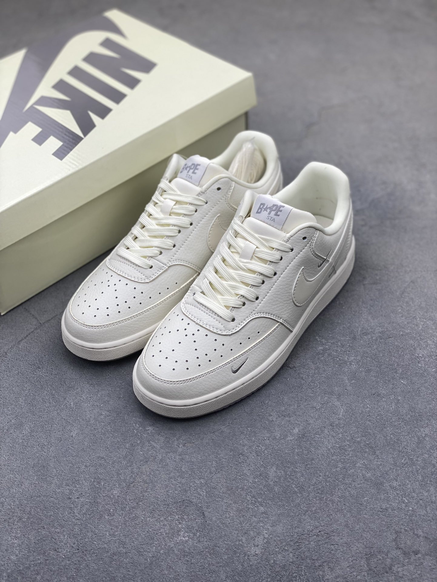 Nike Ebernon Low PRM 'BAPE' Cream Sneakers FD5188-333 - Size 36-45 9 i1723927411 4146 3