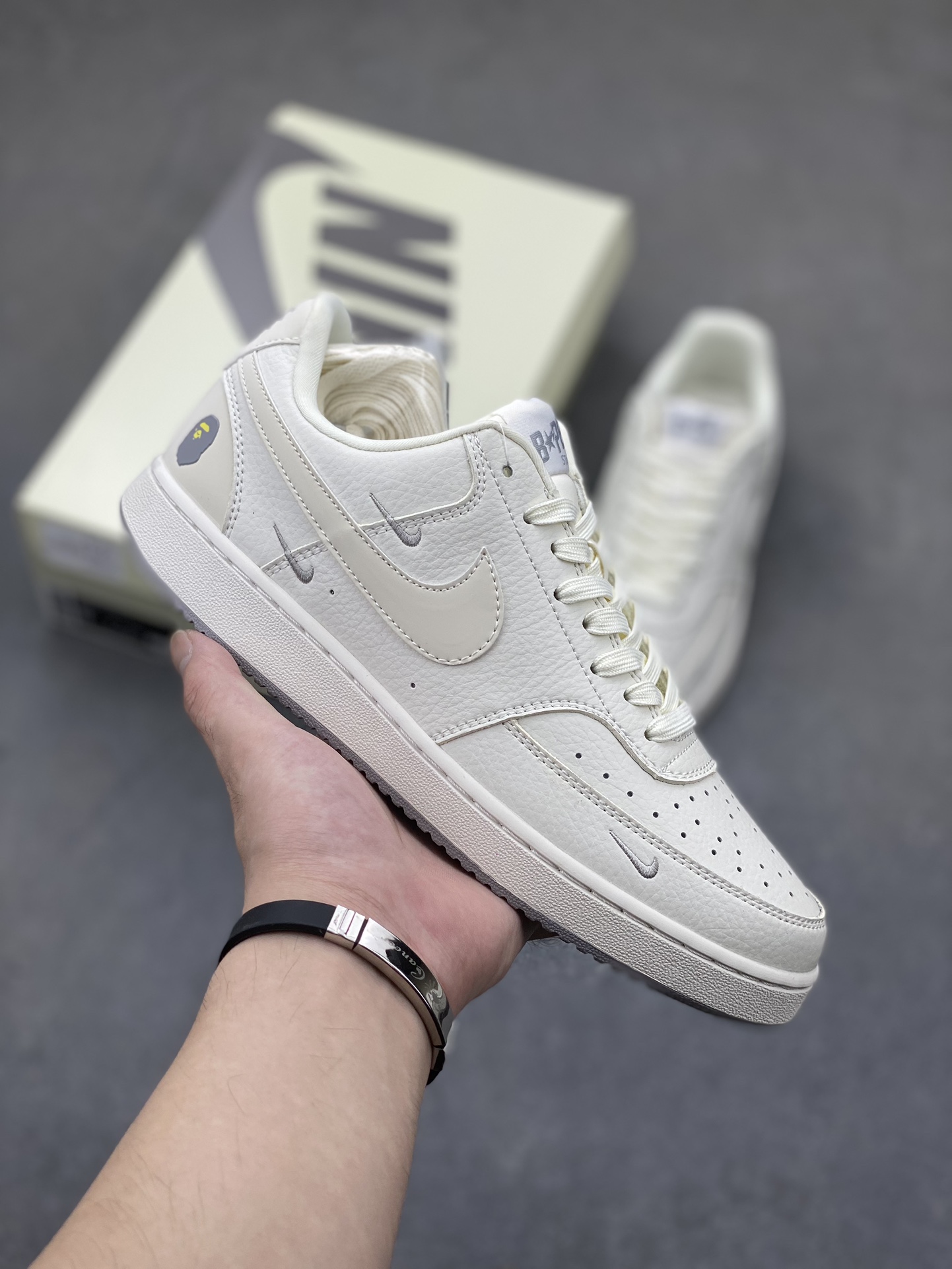 Nike Ebernon Low PRM 'BAPE' Cream Sneakers FD5188-333 - Size 36-45 2 i1723927411 9940 2