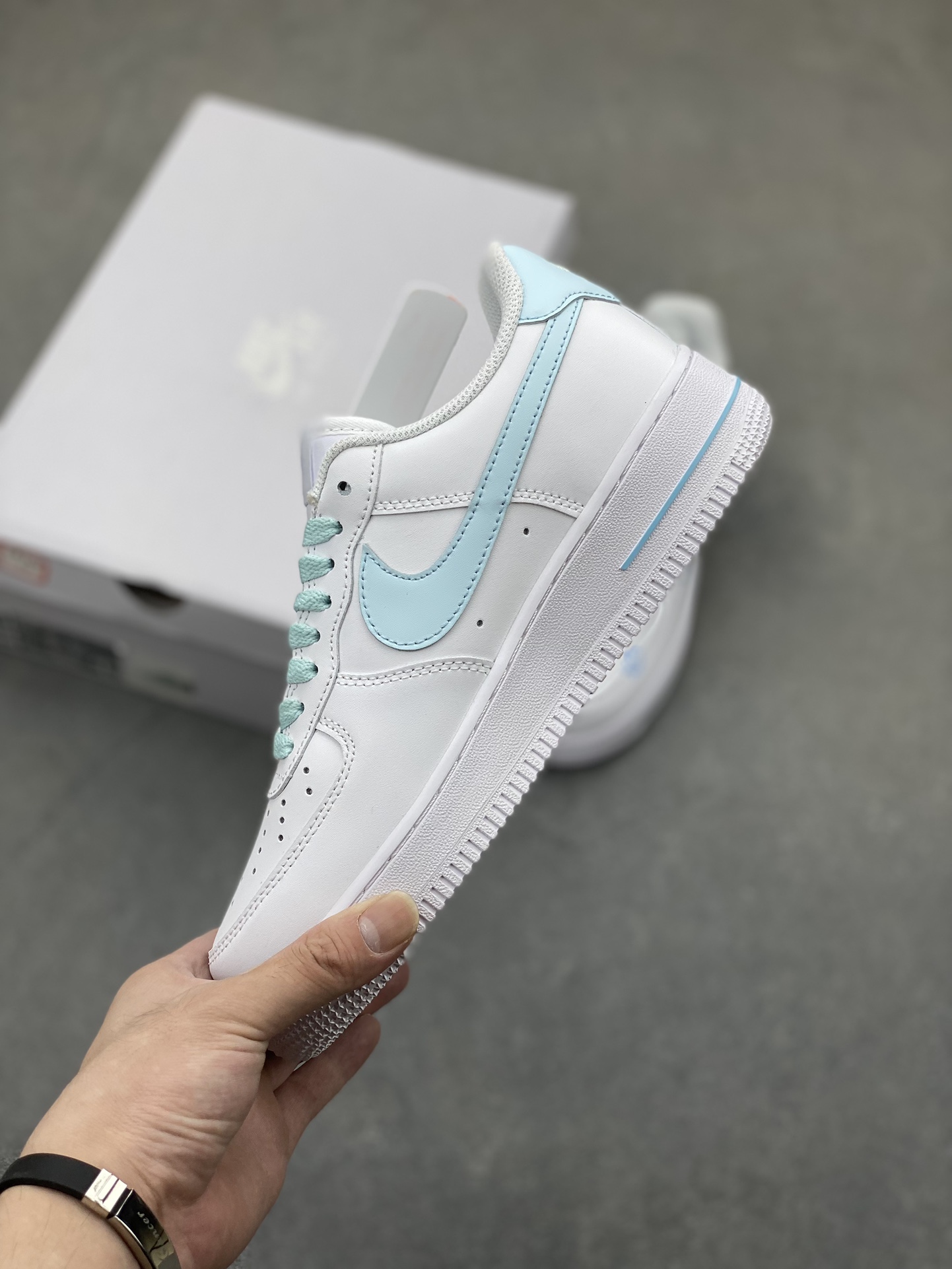 Nike Air Force 1 Low '07 LOVE White/Blue Custom Sneakers - Limited Edition 17 i1724101635 7254 3