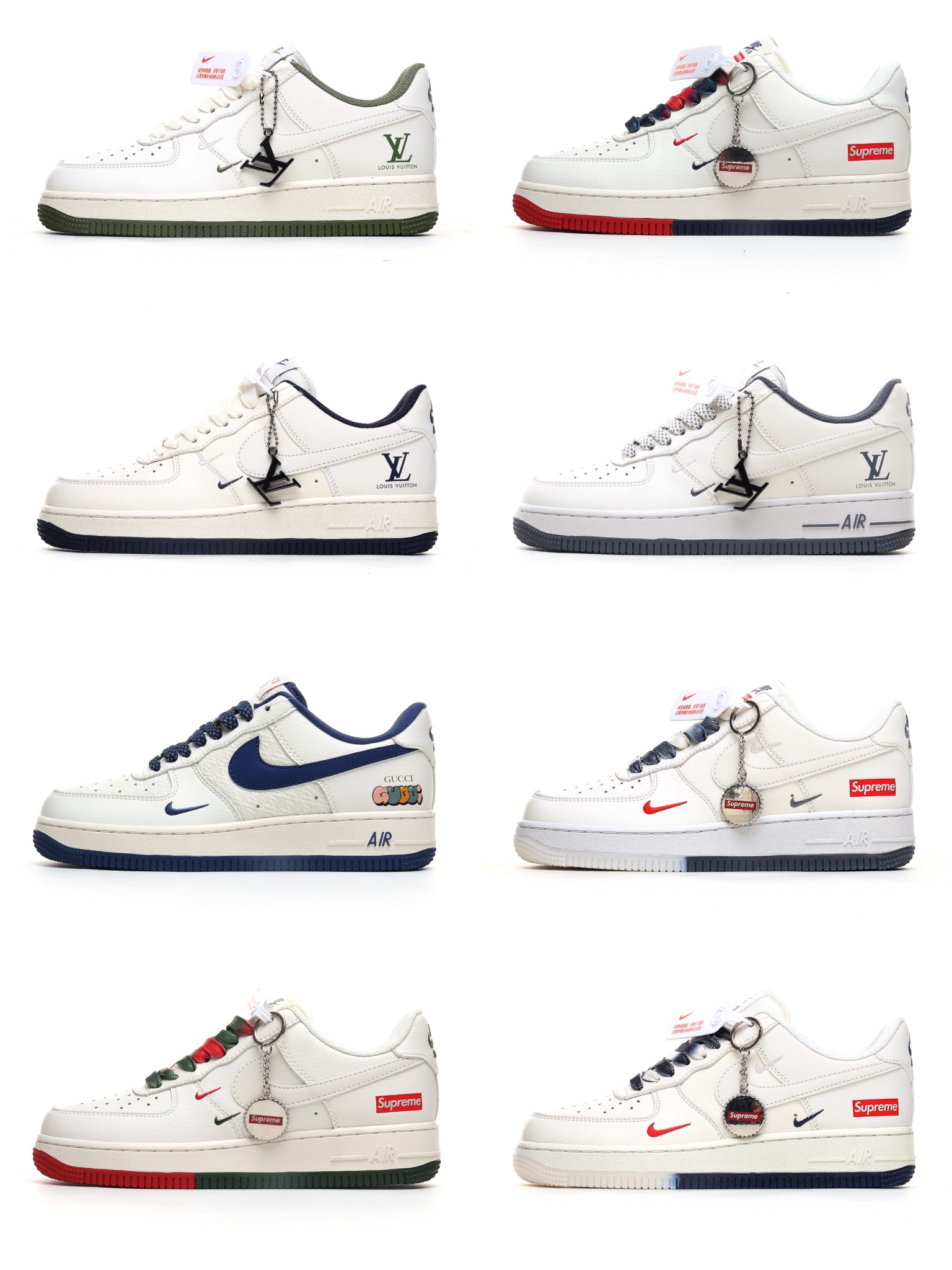 Designer Inspired Low-Top Sneakers: Louis Vuitton, Gucci, and Supreme – Limited Stock