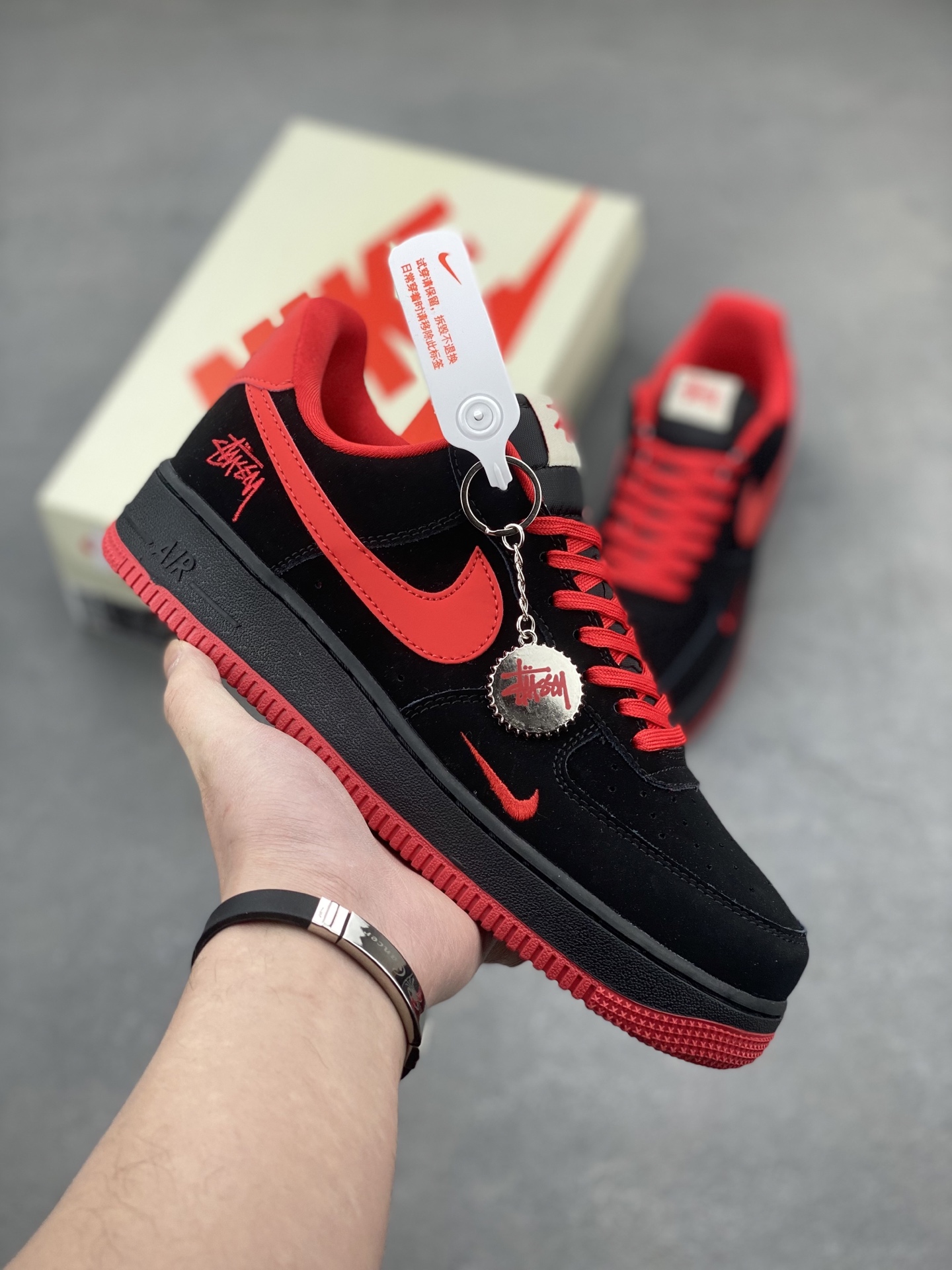 Nike Air Force 1 '07 Low Black/Red Limited Edition Sneakers - DF0188-044 2 i1743436843688 3737 0 0