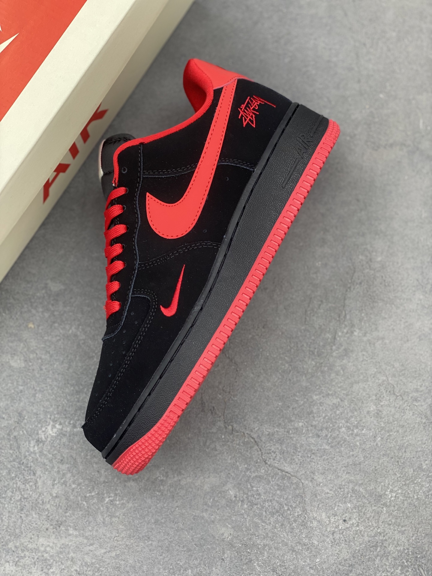 Nike Air Force 1 '07 Low Black/Red Limited Edition Sneakers - DF0188-044 8 i1743436846463 4560 0 6