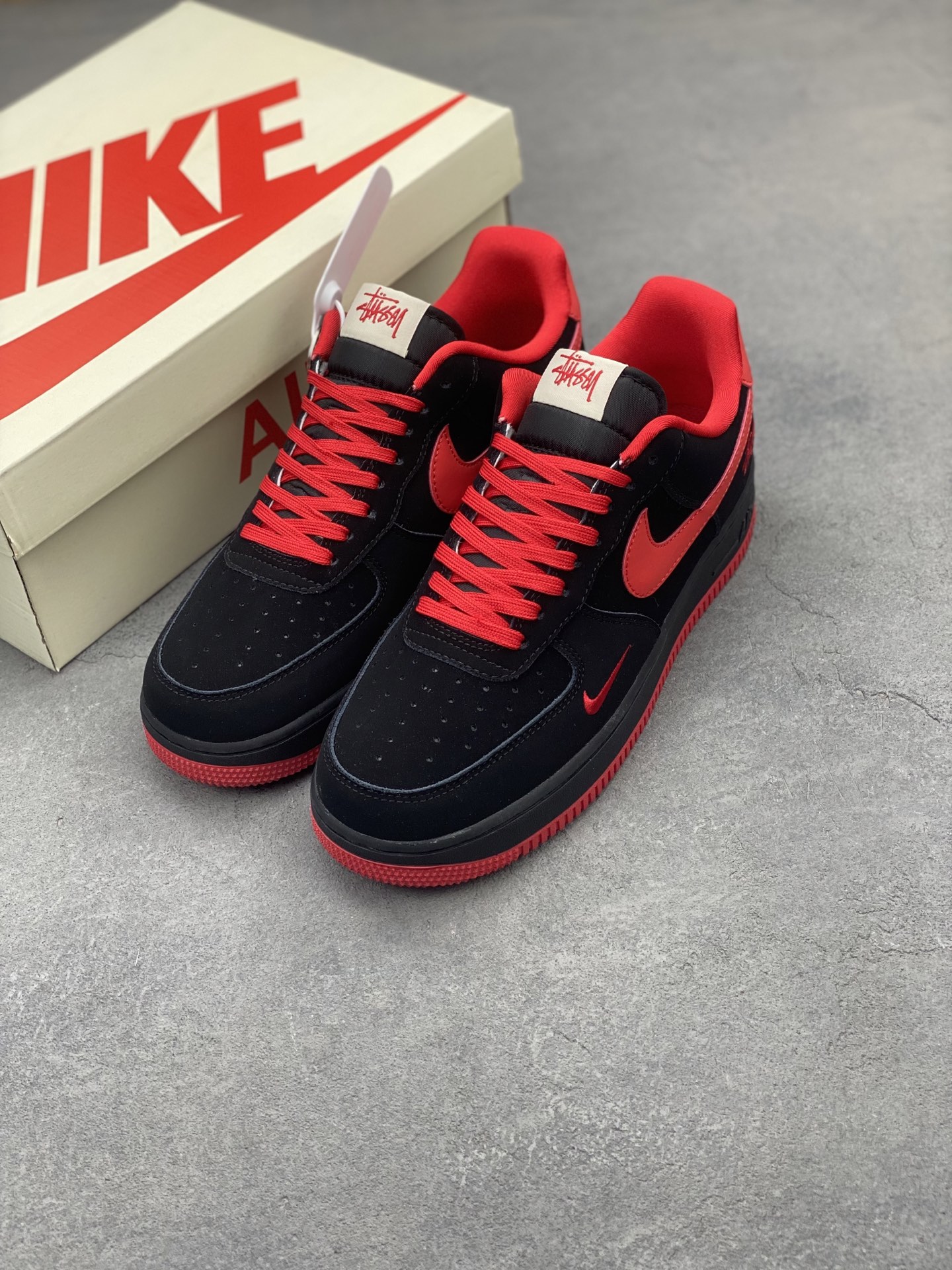 Nike Air Force 1 '07 Low Black/Red Limited Edition Sneakers - DF0188-044 9 i1743436853444 9441 0 7
