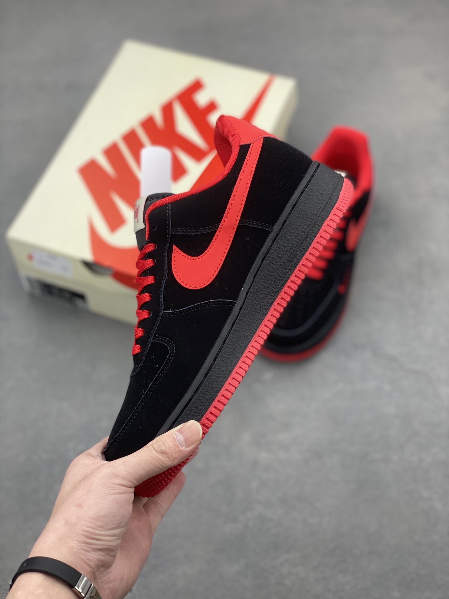 Nike Air Force 1 '07 Low Black/Red Limited Edition Sneakers - DF0188-044 4 i1743436854330 2036 0 2